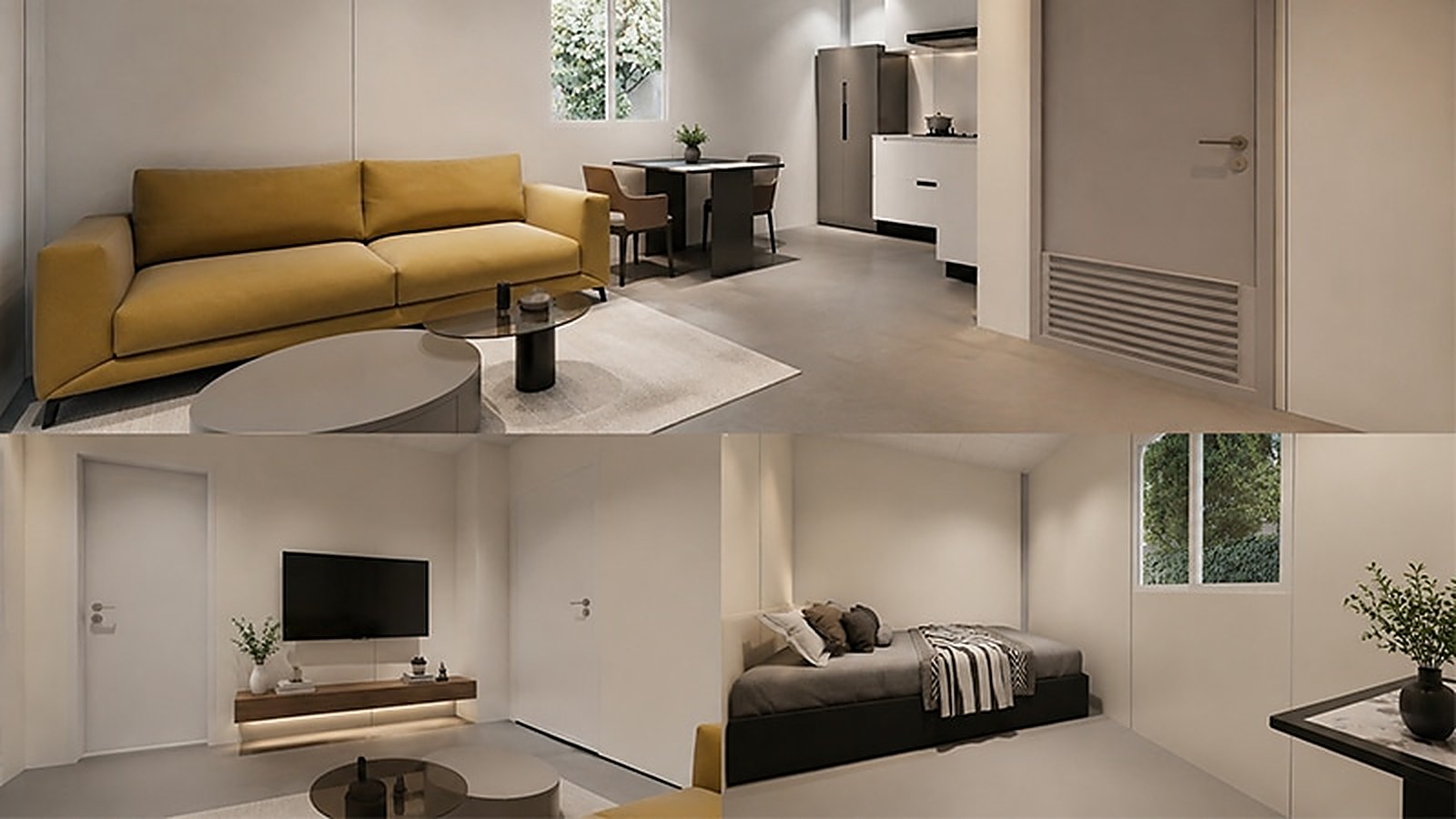 1 Bedroom 1 Living Room Fully Furnished Gable Roof Modular Prefab House - Image 5