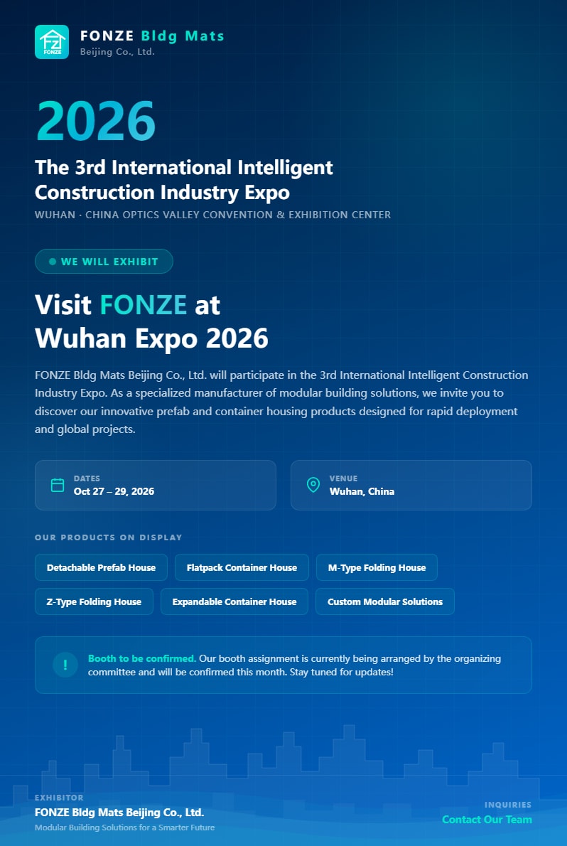 FONZE to Exhibit at the 3rd International Intelligent Construction Industry Expo 2026 in Wuhan